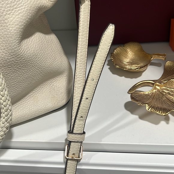 {Tory Burch} Off-White Leather Tote Bag - Picture 5 of 5